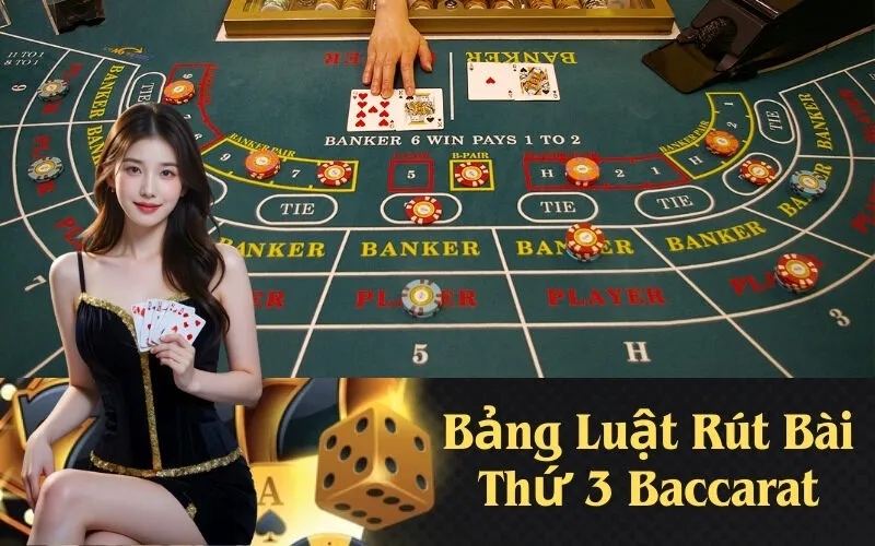 Bảng luật rút bài thứ 3 Baccarat