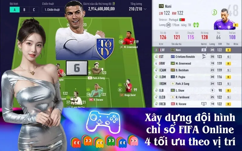 Xây dựng đội hình chỉ số FIFA Online 4 tối ưu theo vị trí